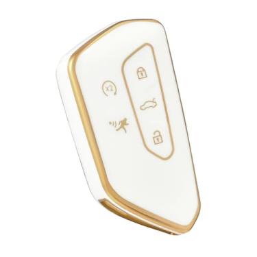 Imagem de OFF WE GO Capa para chave VW Volkswagen, capa de proteção de TPU macio compatível com VW ID.4 ID.3 Golf 8 MK8 MK4 Skoda Octavia Seat Leon Acessórios de carro com controle remoto inteligente (dourado