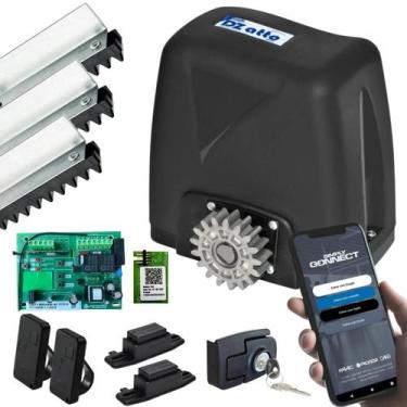 Imagem de Kit Motor Portão Dz Atto Turbo 4M Crem Wifi App Celular Android iOS 35