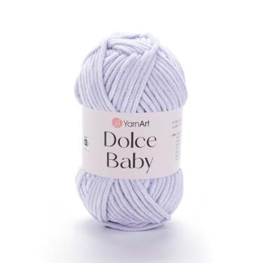 Imagem de Manta de fios Dolce Baby da YarnArt – Veludo de chenille macio – fio de crochê – 50 g, 93 jardas (776)