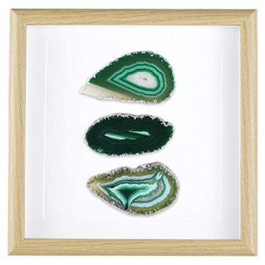 Imagem de Pedra preciosa para decoração de parede, decoração de parede, sala de estar, dormitório, casamento, parede, arte de parede, exibição de mesa, decoração de casa da rockcloud 21 cm, Verde