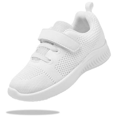 Imagem de nerteo Criança-Unissex Tênis Crianças Criança Tênis Bonito para Correr Todo Branco Tamanho 9 M Eua Criança