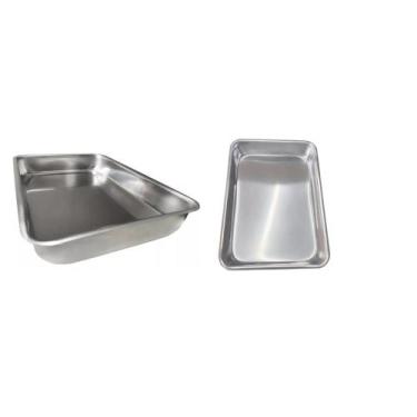 Imagem de Conjunto De 3 Assadeira Forma Retangular Padrão Alumínio Polido Grosso
