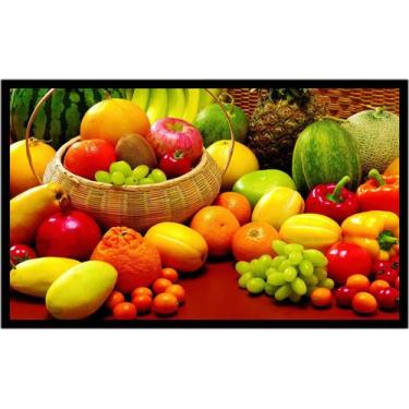 Imagem de Quadro Decorativo Frutas Vegetais Fruteira Lojas Cozinha Sala Com Mold