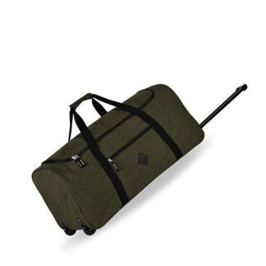 Imagem de Mala Sacola de Viagem Grande c/ Rodinhas Reforçadas - Clio, Marrom