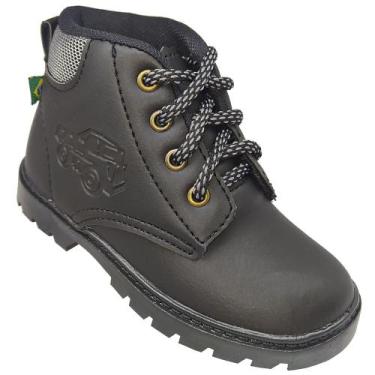Imagem de Bota Botinha Infantil Gibizinho Masculina Baby Coturno Preto, Preto, 2