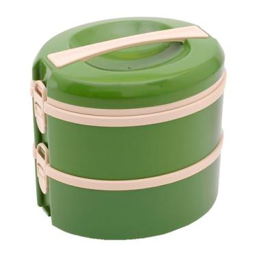 Imagem de Jogo Com 2 Pratos Térmico Pratik Marmita 1,5L C/ Divisórias - Taumer, 