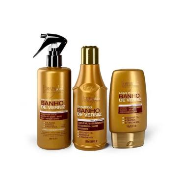 Imagem de Kit Reconstrução de Brilho Banho de Verniz Forever Liss