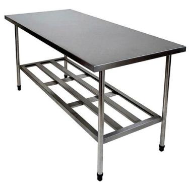 Imagem de Mesa Fixa Gradeada 180x70 Monarcha M187F Inox 304