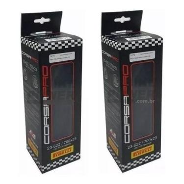 Imagem de Par Pneu 700x23 Pirelli Corsa Pro Speed Kevlar Pro 120 Tpi