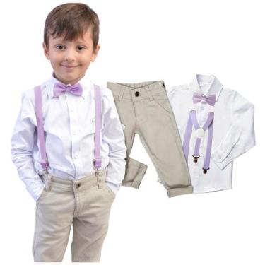 Imagem de Conjunto Batizado Manga Longa Calça Faca Bebe Infantil Cores e Tamanho