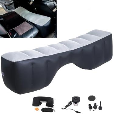 Imagem de Colchão inflável para viagem de ar para carro Onirii, assento traseiro com bomba de ar, 139 x 26 cm x 35 cm, travesseiro de ar portátil para acampamento, cama de ar para carro, SUV