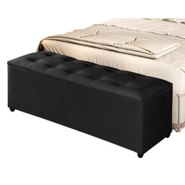 Imagem de Recamier Baú Banco Luxo Divã 1,50m Milão Quarto Sala Moderno Puff Guardar Sapateira Enxoval Solteiro