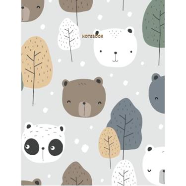 Imagem de Notebook: Cute Panda and Autumn Trees Print Composition Notebook - College Ruled - 200 Pages - Large 8.5 x 11 Inches Paperback