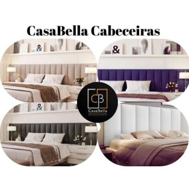 Imagem de Cabeceira Estofada Adesiva em tecido ou material sintético casal Queen