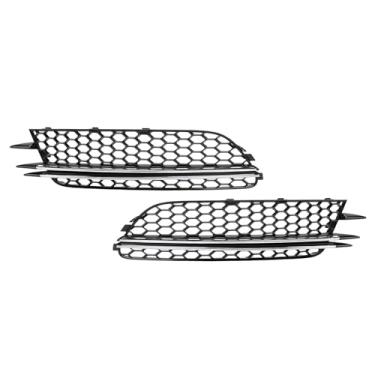 Imagem de AQXReight Front Bumper FOG LIG P FOG FOOD FOG GRILE DE NOVA 4G080768 MESH LONGO ESTILHO 4G080768 FOG LAMPER GRILE (Cromo)