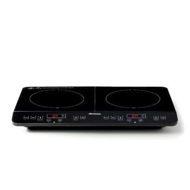 Imagem de Ariete 1998 - Placa de indução dupla portátil, vitrocerâmica, 2000 W 1500 W, 10 + 8 níveis de potência, temporizador até 4 horas, segurança infantil, cor preta