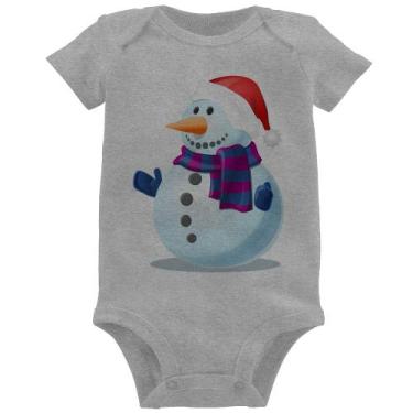 Imagem de Body Bebê Boneco de neve - Foca na Moda, Cinza, G