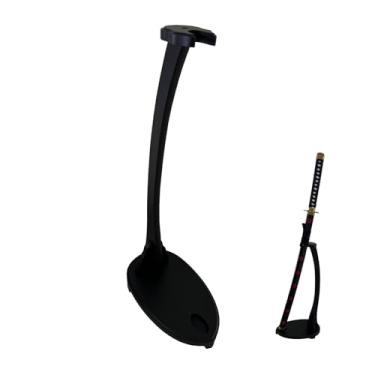 Imagem de GUIIYLGG Suporte Para Espada Katana Swan Shape Grande Suporte Para Espada Suporte Vertical Para Exibição De Espada 22,8 Polegadas Para Exibição De Armas Wakizashi