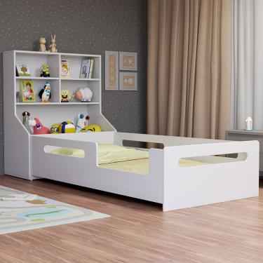 Imagem de Cama Infantil Montessoriana com Estante, Nichos e Baú