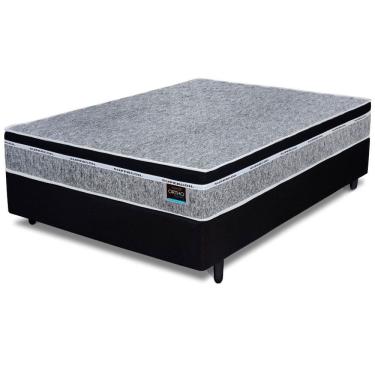 Imagem de Conjunto Cama Box de Casal Ortho Quality Confort Firm com espuma D33 com altura total de 63 cm Preto