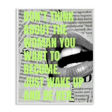 Imagem de Stupell Industries Wake Up & Be Her Inspiring White Framed Giclee Wall Art Design by House of Lulu, 61 x 76