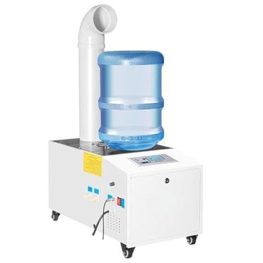 Imagem de Umidifer agrícola industrial ultrassônico, 3 kg/H, aço inoxidável, inteligente, comercial, pulverizador de resfriamento automático, fluxo de ar para armazém, estufa, jardim (1,85 gal/h)