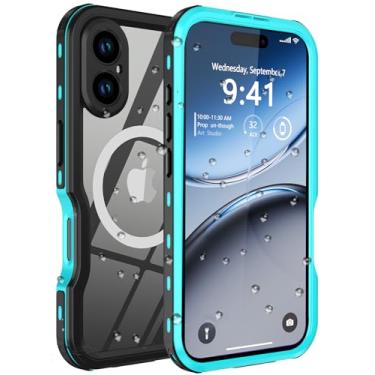 Imagem de Comboproof Capa para iPhone 16 impermeável, [à prova de choque] [à prova de poeira] [IP68 à prova d'água] Capa rígida de corpo inteiro integrada [proteção de tela de lente] para capa de mergulho