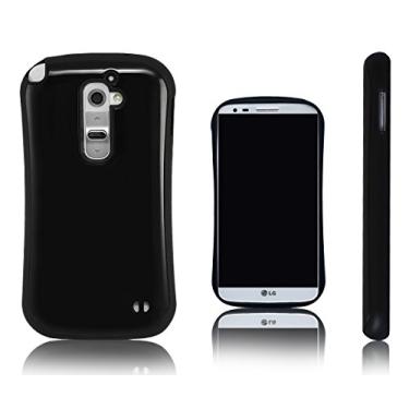 Imagem de Lilware Capa de plástico Silhouette para LG G2. TPU flexível e parte traseira de plástico brilhante rígido. Preto