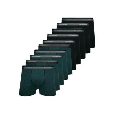 Imagem de Kit com 10 Cuecas Boxer Lupo 523-088, Preto, M