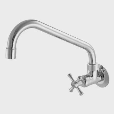 Imagem de Torneira para Cozinha de Parede Bica Móvel 1165 C 24 Tetra Meber Metais Cromado