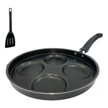 Imagem de Frigideira Teflon 4 Ovos Antiaderente Com Espátula