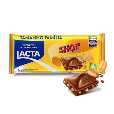 Imagem de Barra de Chocolate ao Leite com Amendoim Shot 165g