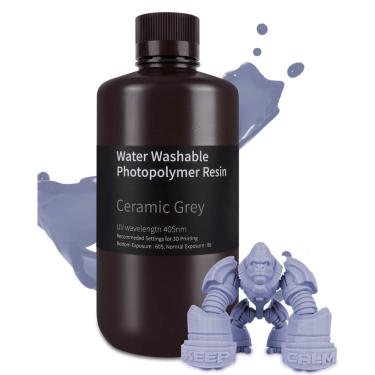 Imagem de Resina de impressora 3D elegoo Lavável com Água 405nm Cura Cinza 1L