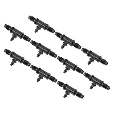 Imagem de uxcell Conector de tubo de gotejamento Barb 4 mm e 8 mm de diâmetro interno para sistema de irrigação agrícola de jardim, plástico 20 peças