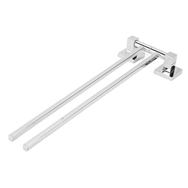 Imagem de Toalheiro 2 3 4, Toalheiro Móvel Em Aço Inoxidável Rotação de 180 Graus 2 3 4 Armação 40 Cm 180¡ã Trilhos de Rotação Tubo Quadrado Acessórios de Banheiro Suporte Bede Braço de