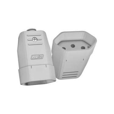 Imagem de Plugue Femea 2P+T 10A 250v Cinza Romazi
