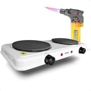 Imagem de Fogareiro Fogão Cook Top Duas Bocas 127v Chapa Elétrico Portátil 2000w