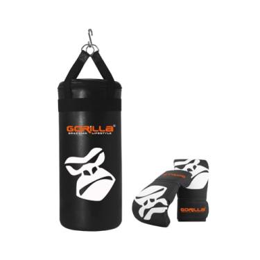 Imagem de Kit de Boxe Infantil - Saco Pancada Cheoio + Luva Bate Saco Criança Muay Thai Gorilla