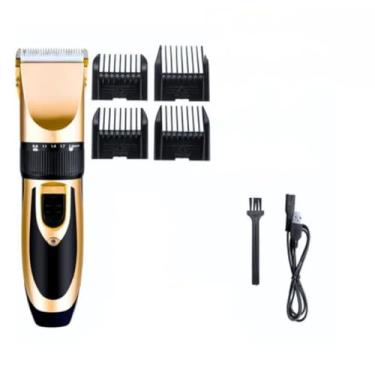 Imagem de Kit Máquina Para Tosar Pet + Tesoura + Pente + Lixa Máquina Profissional Para Cachorro & Gato (KIT 11 PC)