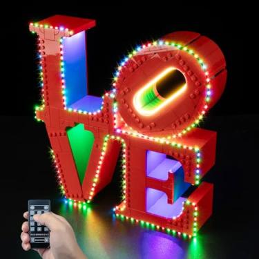 Imagem de BrickSoul Led Light Kit for Lego Art Love Collectible Building Set, Compatible with Love Sign 31214 Lego Light Kit, Gift Ideas for Valentine Birthday - NO Lego Blocks Set(Remote Control)
