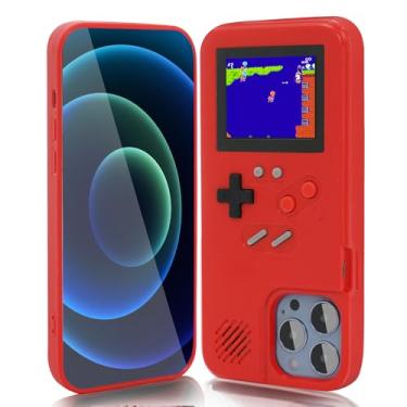 Imagem de Capa Gameboy apenas para iPhone 15 Plus, jogos clássicos de mão retrô 168, exibição de vídeo colorida para iPhone, capa de celular antiarranhões à prova de choque para iPhone WeLohas