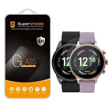 Imagem de Supershieldz (Pacote com 2) Projetado para Fossil Gen 6 44 mm / Fossil Feminino Gen 6 42 mm / Fossil Q Explorist Gen 3 Protetor de tela de vidro temperado, antiarranhões, sem bolhas