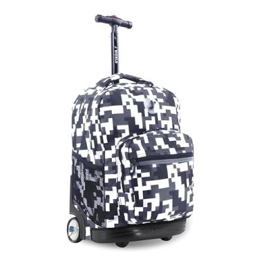 Imagem de J World New York Sunrise Mochila com rodinhas, Mochila com rodinhas do nascer do sol. Bolsa com rodas, Camuflagem, 18"