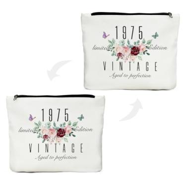 Imagem de de 50 anos para mulheres - de edição limitada 1971 , ideias de de 50 anos para vovó, irmãs, amigas, colega de trabalho, mãe, bolsa de maquiagem chefe, Azul: branco, XL, Moda