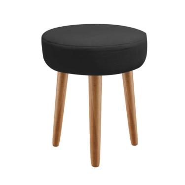 Imagem de Banqueta Alta Julya Industrial 55Cm Pé Palito Freijó Sintético Preto Amey Decor