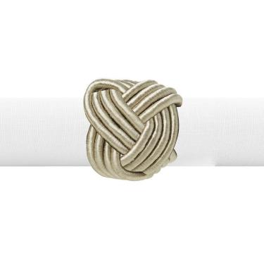 Imagem de Argola De Guardanapo Copa E Cia 4 Pçs Traccia Champagne