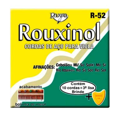 Imagem de Kit 2 Pacotes De Cordas Rouxinol De Aço Para Viola + 3 Lisa Palheta Brinde