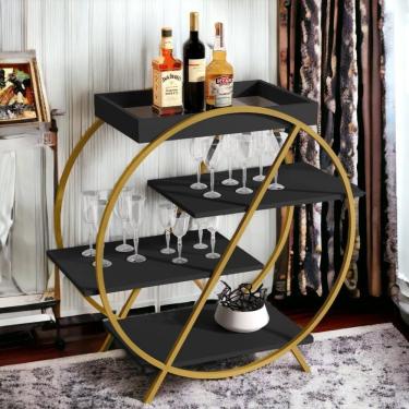 Imagem de Adega Jb 4009 Preto E Dourado Bechara