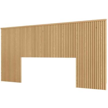 Imagem de Cabeceira Casal Ripada Limoeiro Com Frame Carvalho