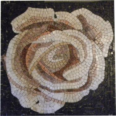 Imagem de Mandala Mosaico Floral Rosa Branca I Tamanho 150cm